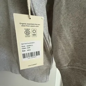 MATE the Label Womens Organic Fleece Oversized Sweatshirt Heather Grey XS/S NWT thumbnail 3