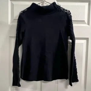 Anthropologie Knitted & Knotted Black Cashmere Blend Sweater - Small - GUC thumbnail 1