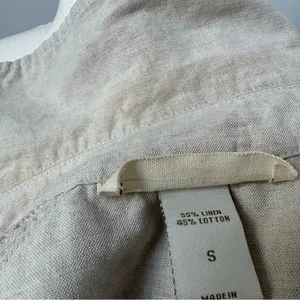 Londonjean Chino Short Sleeve Button‎ Up Top Jacket Linen Cotton Khaki Belted Sm thumbnail 7