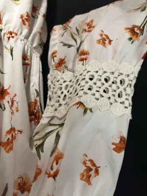 White Boho floral off thumbnail 5
