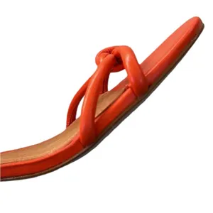 NWT SCHUTZ Leather Nicky Heeled Sandals Orange Size 8.5 thumbnail 6