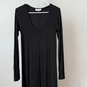 HATCH XS Black Ribbed Maxi Dress Minimalist Lounge Whimsigoth‎ thumbnail 2