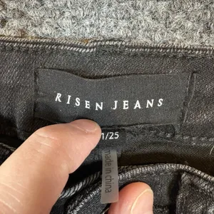 Risen Jeans Womens 1/25 Black Charcoal Skinny High‎ Rise Distressed thumbnail 5