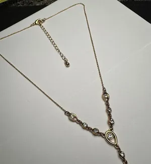 NR By Avon Rhinestone Gold Tone Y Drop Lariat Chain Necklace Adjustable thumbnail 5