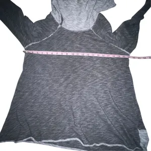 FP Beach Two Body Corps Deux Cowl Neck Space Dye Top Grey Long Sleeve Size XS/S thumbnail 6