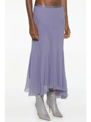 Polo Ralph Lauren Amla Midi Skirt in Lavender Purple 6 Womens Chiffon thumbnail 14