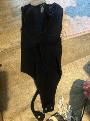 Free people intimately seamless black bodysuit small thumbnail 4