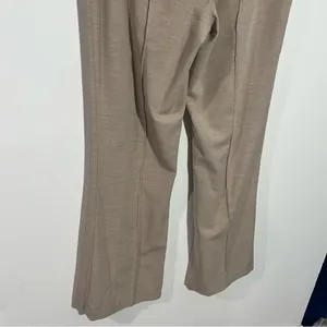 NEW Lattelier High‎ Waist Flare Leg Pants Side Ankle Slit Center Seam XL Career thumbnail 6