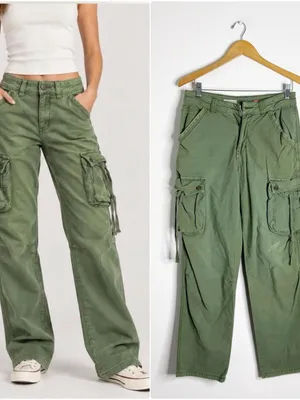 Pilcro Anthropologie Cargo Pants Size 26 Green Utility Cotton thumbnail 2
