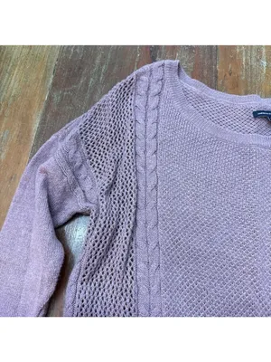 American Eagle Outfitters Purple Ombre Crew Neck Sweater Small thumbnail 2