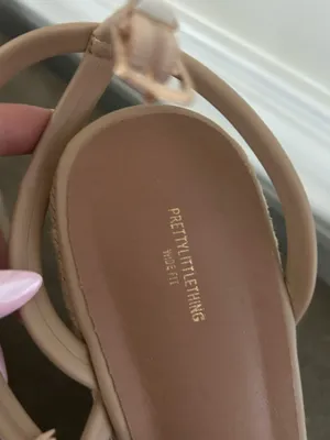 Pretty Little Thing Nude Wedge Sandals 6 thumbnail 5