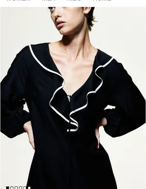 H&M FLOUNCE-TRIMMED DRESS thumbnail 2