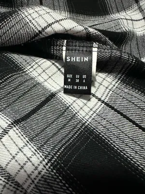 Shein Flannel Hooded Shirt thumbnail 3
