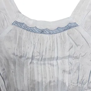 Free People Womens XS Sahara Embroidered Crop Top Blue NEW thumbnail 9