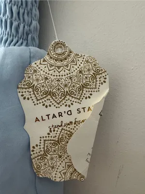 Altar’d State‎ NEW!! Baby Blue Smocked Waist Ruffle Skirt thumbnail 5