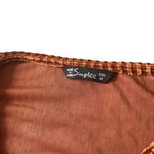 Women's‎ Formal Rust Colored V-neck Ribbed High Low Velvet Wrap Dress Sz Medium thumbnail 5