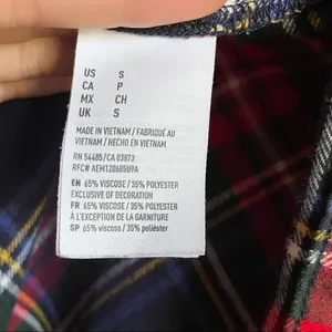 American Eagle‎ red blue Plaid button down sz Small thumbnail 5