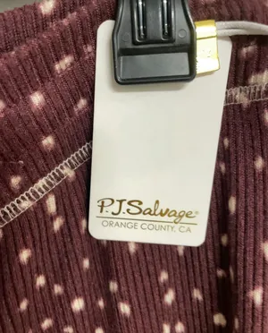PJ Salvage My Friend Spot Lounge Pajama Jogger Pants Women Large Burgundy NWT thumbnail 7