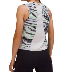 Lululemon Swift Ventilated Running Tank Top Paint Glide Warp Multi Size 4 thumbnail 2