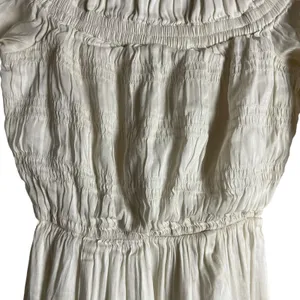 All Saints Lary White Linen Silk Shoulder Long Sleeve Slit Midi Dress Size 6 thumbnail 11