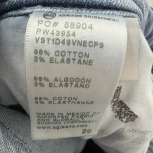 AG Adriano Goldschmied Saige High-Rise Wide-Leg Crop Denim Jeans Size 29 thumbnail 11