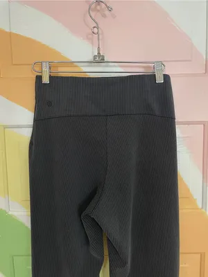 Lululemon Ribbed Softstreme Flare Leg Pants in Black Sz 4 🧡🎀 thumbnail 9