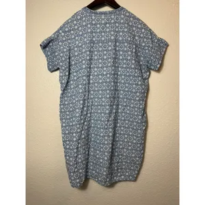 Roller Rabbit Wythe Cover-Up Tunic Dress Blue Floral Tassel XXS Cotton thumbnail 3