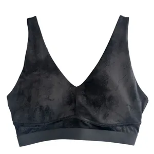 Fabletics Onyx Smudge V Neck Strappy Back M Support Sports Bra L‎ Diamond Dye thumbnail 1