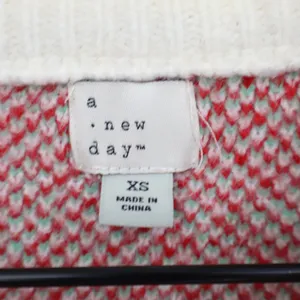 A New Day Sweater Womens XS Pullover Pink Ciao Ciao Cherry Graphic Excellent thumbnail 2