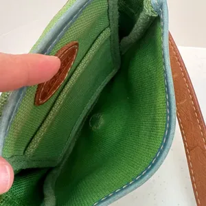 Fossil Austin Flap Bag Messenger Green Leather Adjustable Crossbody thumbnail 12