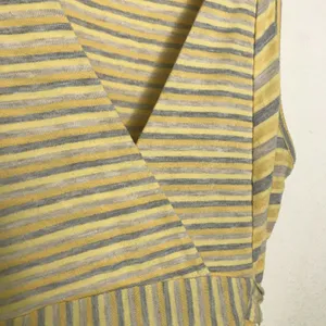 Anthropologie Testament Butter Yellow Stripe Y2K Babydoll Sleeveless Top - Small thumbnail 2