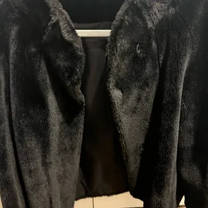 Chic Black Faux Fur Coat thumbnail 2