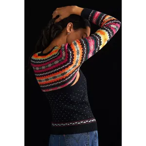 Anthropologie Maeve Abstract Sweater Shrug Size XS Multi Color Fair Isle Nordic thumbnail 12