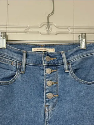 Levi’s Mile High Wide Leg Cropped Jeans Women’s Size 25 High Rise Button Fly thumbnail 3