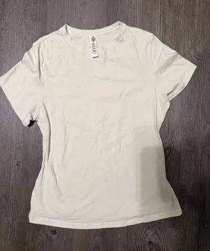 Skims Cream cotton t-shirt thumbnail 1
