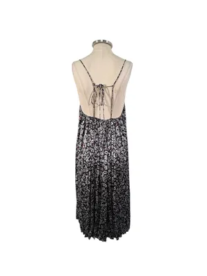 ZARA Satin Floral Sleeveless Midi Dress Size Medium thumbnail 6
