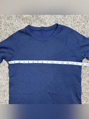 Lululemon Rest Less Long Sleeve Pullover Top Shirt Night Sea Navy Blue 6 W3BARS thumbnail 6