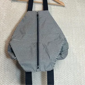 Vintage 90s Guess Gingham Tote‎ Bag Black White Checkered Round Shoulder Purse thumbnail 6