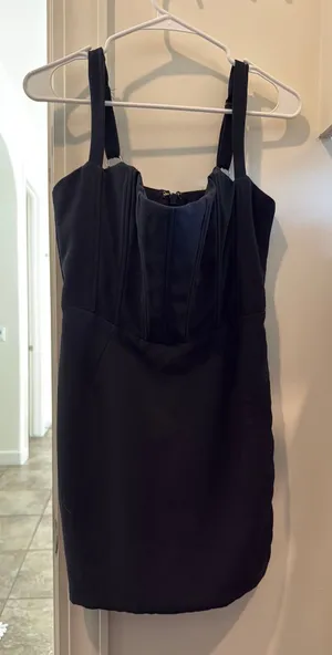 Oh Polly Black Corset Mini Dress thumbnail 1