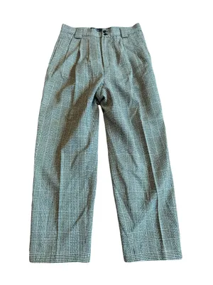 Alanni by Donny Brooke Black Houndstooth Plaid Trousers Wide Size 14 Women's thumbnail 1