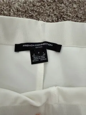 French Connection Cream Wide-Leg Women's Pants thumbnail 3