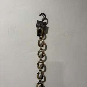 NEW Noir belt Chain‎ Gold Ovals Size XL thumbnail 3