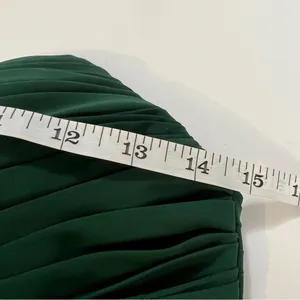 Modern Maids Emerald Green Strapless Ruched Chiffon Dress Small Brooch 4 thumbnail 9