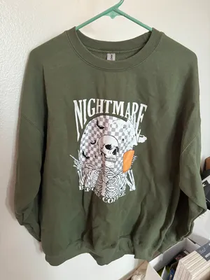 Nightmare Before Coffee Sweatshirt Size XL thumbnail 1