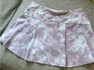 Stelle Pleated Tennis Skirt - Lavender & White Tie-Dye | Size Large thumbnail 8