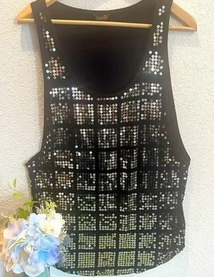 GUESS Sequin Tank Top Size M. thumbnail 1