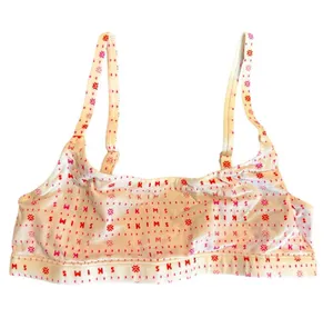 Skims Fits Everybody Scoop Pink Fair Isle Bralette NWOT Size XS thumbnail 2