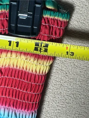 Strapless Maxi Dress, multicolored, pleated, size small, tube top style bodice. thumbnail 7
