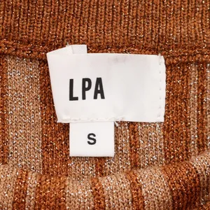 LPA Revolve‎ Vance Midi Knit Skirt Metallic Stripe Bronze Gold Pearl Size S thumbnail 5