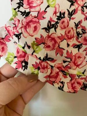 Zara Floral Ruffle Crop Top Pink Bow Front XS Cottagecore Romance Festival thumbnail 2